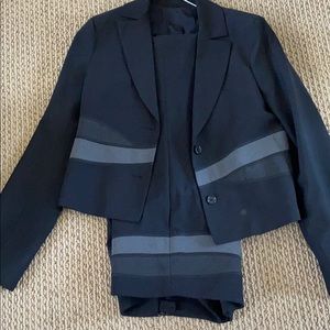 Beautiful Back and Gray Suit